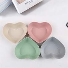 4pcs Hamster Heart Shape Anti-Spill Pet Food Bowl, Suitable For Hamsters, Gerbils, Reptiles, Parrots, Squirrels, Food/Water Container - Multicolor - View 7