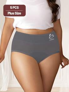 MEIYATING 5 件/包加大码女士经期三角内裤，透气网眼，经期防漏 - 彩色 - 查看 6