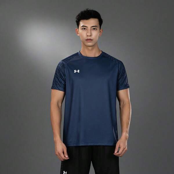 Under Armour Tricou cu mânecă scurtă pentru bărbați și femei, vară 2025, nou fotbal, antrenament, sport, alergare, fitness, tricou respirabil, 24500509-408