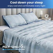 1pc Wavy Pattern Cooling Blanket, Air Cooling Blanket, Lightweight Cooling Pad, Large Size Summer Cooling Cover, Heat Absorption, Keeps Adults Cool, Soft Breathable, Smooth & Lightweight - Blue Wave Pattern - View 6