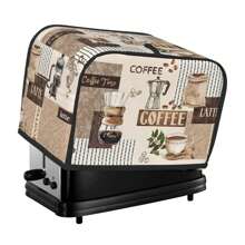 1 buc. Capac de praf pentru aparatul de cafea, hota de praf pentru prăjitor de pâine, 2/4 felii, potrivită pentru majoritatea cuptorului cu microunde.