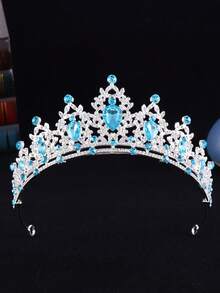 1pc Fashionable Water Drop Bridal Crown, Suitable For Women's Birthday, Anniversary, Pageant, Halloween And Christmas Occasions Wear And Decoration - Half Crown - View 10