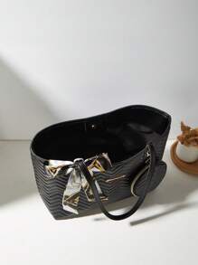 Set de 3 piezas para mujer que incluye: pañuelo, bolso de mano, bolso de hombro y cartera con diseño acolchado