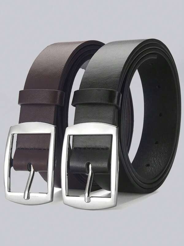 1 Stück Herren modischer und eleganter Business PU Einzelnadel-Gürtel, frei verstellbar, einfach und vielseitig, geeignet für Herren und Damen, Gürtel für den täglichen Gebrauch, passend zu Jeans-Accessoires