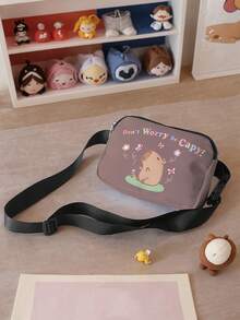 1pc Cartoon Cute Capybara Pattern Waist Bag Chest Bag, Multi-Function Lightweight Simple Waist Bag, Suitable For Girls/Boys Outdoor, Hiking, Travel And School, Creative Gift For Friends, Girl Birthday, Christmas, Graduation, Very Suitable For Students And Friends - Multicolor - View 9