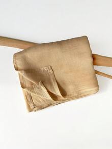 1 Peça - Lenço de Linho, Design Simples de Cor Sólida, Xale Leve Protetor Solar, Sensação Elegante Através da Fronteira Lenço Feminino, Lenço de Chiffon, Lenço Longo, Primavera/Verão para Vestido - Multicolorido - Visão 33