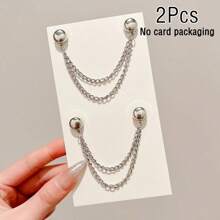 1/2/4/6 pièces Clips de chaîne magnétique pour jambe de pantalon, rallonge de pantalon réglable sans couper et support de revers, accessoires de manche anti-salissure unisexe