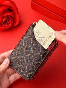 1pc Vintage Floral Women Slim Wallet, Single Layer Zipper Small Coin Purse - Retro Floral Pattern - Large Capacity Credit Card Holder, Suitable For Driving License And Credit Cards, Best Choice For Daily Use And Gift - Multicolor - View 4