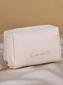 1pc Small Vegan Leather Travel Makeup Bag, Can Be Used As Wallet, Large Opening Design With Compartments And Zipper, Women's Cosmetic Organizer, Christmas Gift, Travel Essential, Women's Travel Gift, Makeup Bag, Clutch/Handbag, Cosmetic Storage Bag, Makeup Pouch, Makeup Brush Holder, Mini Makeup Bag, Large Capacity Makeup Bag, Women's Gift, Christmas Gift, Recommended Women's Gift - Multicolor - View 9