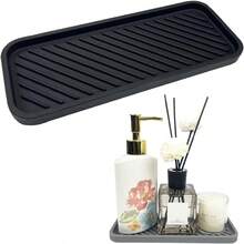 1 pieza Soporte de esponja de silicona, bandeja de fregadero de silicona para cocina y baño, tapete de secado de platos de fregadero de cocina, alfombrillas de cocina antideslizantes para el lateral del fregadero, artículo esencial de cocina natural e higiénico para decoración del hogar y la cocina, parte de tus estilos acogedores de otoño e invierno y decoraciones navideñas - Multicolor - Ver 8