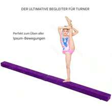 Woosien Woosien® 210 cm Kunstturnbalken für Zuhause, faltbares Turngerät mit rutschfesten Polstern, Schwebebalken für Mädchen und Jungen, platzsparend