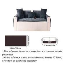 1pc Bohemian Style Sofa Cover, Quilted Thick Plush Fabric, Machine/Hand Washable, Non-Slip Pet Friendly Sofa Protector, Soft & Comfortable Polyester, Suitable For Living Room, Bedroom, Office Room Decor Home Decor Couch Cover Sofa Covers Living Room Decor