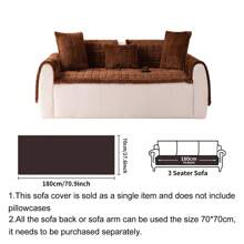 1pc Bohemian Style Sofa Cover, Quilted Thick Plush Fabric, Machine/Hand Washable, Non-Slip Pet Friendly Sofa Protector, Soft & Comfortable Polyester, Suitable For Living Room, Bedroom, Office Room Decor Home Decor Couch Cover Sofa Covers Living Room Decor
