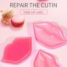 48PCS Lip Mask Shiny Moisturizing Hydrating Collagen Crystal Gel Lip Mask Plumping Lip UK - Pink - View 2