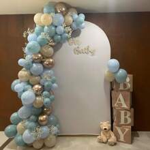 20 pezzi/40 pezzi di palloncini blu-grigi e dorati da 10 pollici, adatti per festa di nascità, festa della sposa, compleanno, decorazione matrimonio