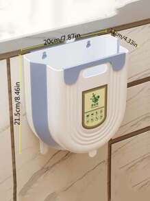 Papelera plegable de 6 L/10 L con soporte de pared, contenedor para bolsa de basura, de plástico, colgante, para cocina, baño, camping, autocaravana, hogar, coche, de gran capacidad, fácil de limpiar