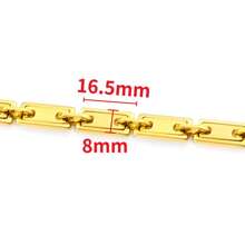 1m/39,37 Zoll Edelstahlkette, Goldfarbe, vielseitige Designs für DIY Schmuck Halsketten & Armbänder