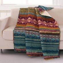 Quilted Blanket, 50" X 60", Gold - Gold - View 2