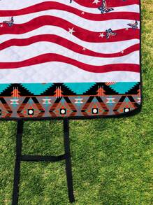 1pc Digital Printed Thickened Outdoor Oxford Cloth Waterproof Camping Mat