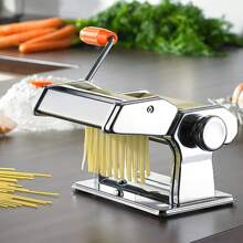 Nudelmaschine Pasta Maker Manuelle aus Edelstahl Frische Maschine 9 Stufen einstellbar Cutter mit Klemme für Spaghetti Nudeln Lasagne