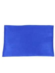Girly Handbags Plain Suede Clutch Bag - Royal Blue - View 4