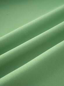 女士时尚收腰休闲纽扣衬衫（配腰带） - 綠色 - 查看 3