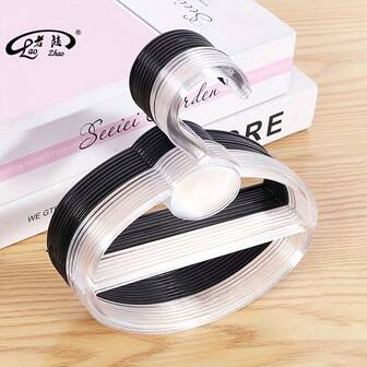 10pcs/Set Simple Plastic Scarf Hangers, Round Hoop Design, Easy To Carry, Lightweight Scarf, Towel, Clothes Organizer, Suitable For Home, Travel, Clothing Stores, Etc.