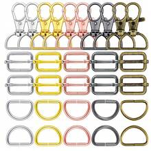 60pcs Keychain Making Kit, Including 20pcs Swivel Keychains, 20pcs D-Rings, 20pcs Sliders, Suitable For Handbags, Wallet Lanyards And Sewing Projects - D Buckle D Ring Japanese Buckle - View 1
