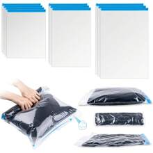 20 Pack Combo WaterProof Travel Storage Bag Hand Roll Space Saver Vacuum Seal Bags Vacuum Storage Bag For Clothes Travel Packing Organizer