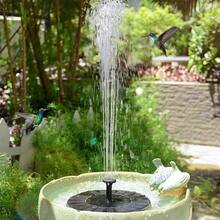 1pc Round Solar Powered Fountain, Outdoor Birdpath Water Fountain, Floating Garden Fountain Water Pump, Suitable For Spring, Summer, Fall, No Battery Required, Works Under Sunlight