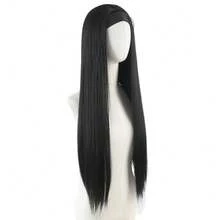 32 Inch Straight Headband Wig Black Heat Resistant Synthetic Hair Women's Headband Wig Full Machine Made Wigs Women - Black - View 6