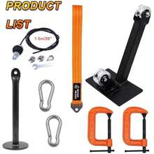 Arm Wrestling Desktop Training Pulley System Profional Equipment Kit Wrist And Forearm Enhancer With 1.5m Adjustable Cable Aluminium Rotating Pulleys Loading Pin And Training Strap - ‎PulleySet - View 6