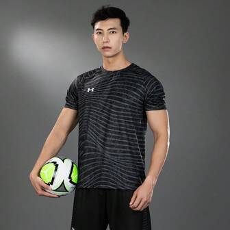 Unisex Short Sleeve T-Shirt, Football Training Sports Running Fitness Breathable, Summer 2025 New Arrivals 24500510-001