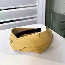 复古香港风格女士发带，2024 新款皮革十字架厚顶结头带，发髻夹，发带，发箍头带，头饰