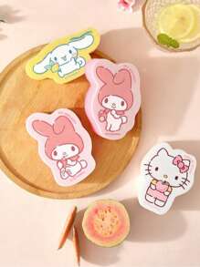 Sanrio 1/3pcs Novelty Cartoon Double-Sided Sponge Cleaning Pads, For Cleaning Dishes, Pots And Pans, Reusable Kitchen Cleaning Supplies, Random Styles