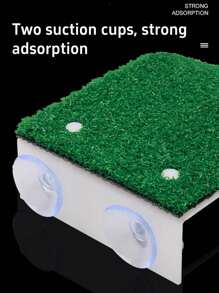 1pc Artificial Grass Platform For Turtles To Rest, Bask In Sun And Climb, Turtle Aquarium Decor, Habitat
