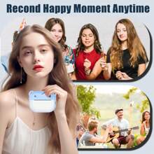 Instant Print Camera For Adult Leisure Toys, Christmas Birthday Gifts For Girls Boys, HD Digital Video Cameras For Adult, Portable Toy (1300mAh Rechargeable Battery)For Holidays, Christmas, Halloween, Birthday Parties & Special Occasions