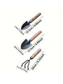 3pcs Custom Garden Tool Set - Shovel Shovel Large Garden Mini Succulent Soil Loosening Shovel, Custom Name Aluminum Alloy Garden Tools, Garden Supplies With Handles, For Gardening Digging, Hand Tools