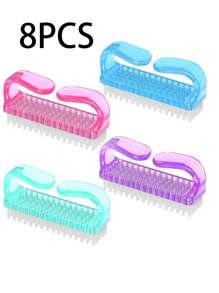 Set da 4/6/8/16 spazzole per unghie con impugnatura, spazzole per mani e unghie, kit per la pulizia e lo scrubbing di unghie e piedi, per uomo e donna