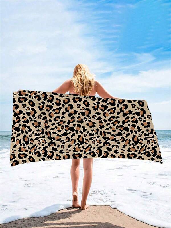 منشفة شاطئ كبيرة الحجم من ألياف فائقة الرقة مطبوعة بنمط نمر كلاسيكي، على خلفية براقة، 100% ألياف بوليستر، امتصاص جيد للماء، نسيج مُنسوج، مناسبة للاستخدام في المسابح والتخييم واليوغا والغوص، مقاس 59 * 29.5 / 47.2 * 19.68 بوصة - منشفة سفر مثالية للأنشطة الرياضية والشاطئ وسريعة الجفاف ، وديكور حمامات العطلات