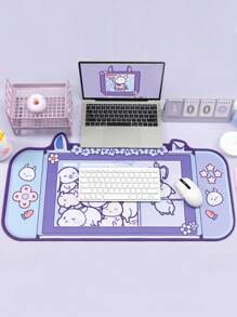 GeekShare Tapis de souris multifonctionnel simple et pratique avec un design mignon de lapin animé