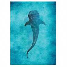 1 Pc Optional Frame Posters Wall Arts Animals Blue Watercolor Ocean Marine Organism Whale Shark Manta Rays Poster Sea Beach Surf Canvas Painting Wall Art For Room Home Decor Coastal Decor Coastal Decor Beach Decor, Wall Art With Frame