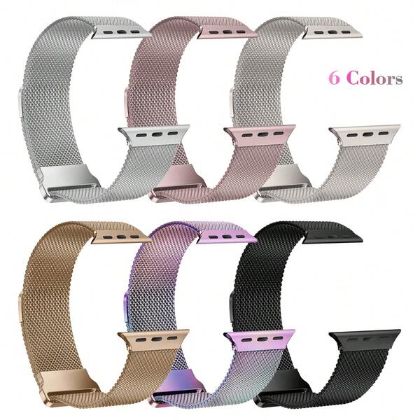 Malla compatible con la correa del para hombres y mujeres de 38mm, 40mm, 41mm, 42mm, 44mm, 45mm y 49mm, Series Ultra SE 9 8 7 6 5 4 3 2 1, correa de metal de acero inoxidable con cierre magnético para bandas del