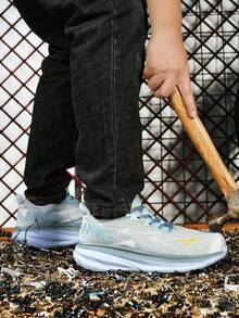 轻便安全鞋男钢头运动鞋防刺防砸工作安全靴时尚男士工作鞋防护鞋 - 海藍 - 查看 5