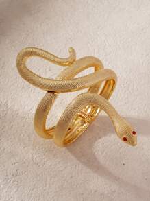1pc Elegant Party Snake-Shaped Bracelet, Luxurious, Minimalist, Chic Design, Suitable For Party, Formal Dinner, Outdoor Outing, Couple Date, Friends Gathering, Graduation, Gift