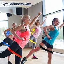 120 Pcs Workout Loop Resistance Bands Bulk Gym Elastic Bands Set For Fitn Sport Class Students Members Gift Physical 5 Pieces Each Set With Large Drawstring Backpack Bags - Black - View 2