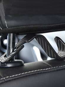 2pcs Car Seat Back Hooks, Vehicle Interior Organizer Hanger For Small Items - Black - View 5