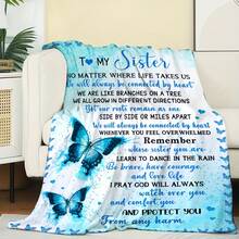 Fashion Letter Print Blanket, Modern Style Throw, Outdoor Camping Blanket, Soft Comfortable Travel Sofa Bed, Office Home Decor Friends Birthday, Suitable And Girls280gsm Room Decor Home Essentials Decor Bedroom