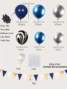 63pcs Decorative Balloon Garland,Christmas - Blue - View 10