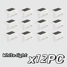 4/8/12/16 件太阳能路径灯，户外防水楼梯灯，花园、栅栏、庭院装饰景观照明